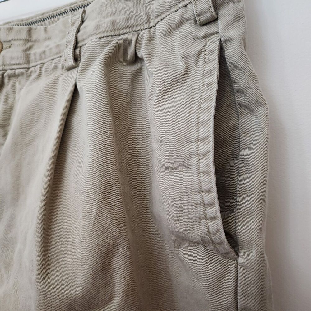NAUTICA Men's Beige Khaki Chino Shorts Canvas Pants Size 38W - Picture 4 of 9